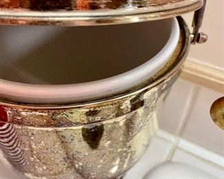 Ice bucket silver plated