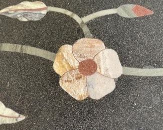 Pietra Dura floral design marble inlay tabletop 