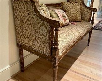 Stunning French settee 19th century just beautiful and very unique not seen often.