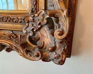 Frame of ornate mirror