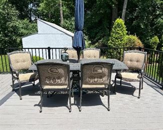 Wrought Iron Patio Set (Umbrella Not For Sale)