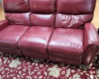 Leather Reclining Sofa 