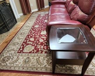 Side Tables, Area Rug 