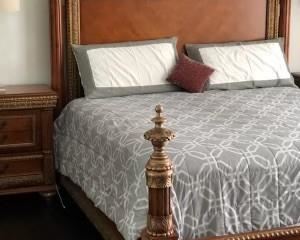 Pulaski Manufacture, king size bed with matching night stands, and in the next 2 pic's, wardrobe & dresser