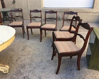Set of 6 Victorian Mahogany side chairs 