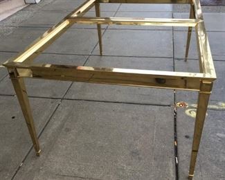 Brass table shown w/out extension or glass
