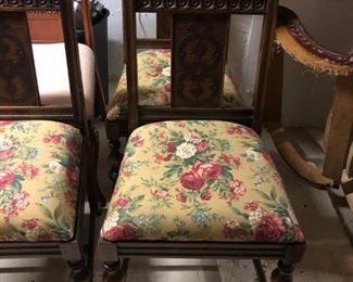 Eastlake chairs to table in prior pic