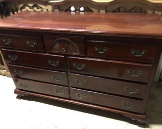 Solid charry dresser with matching mirror