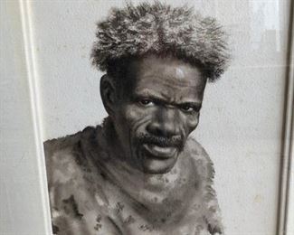 African Zulu Man - Watercolor by Gerard Bhengu 