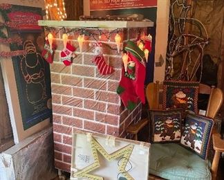 Christmas Decor, large chimney