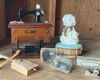 Berkeley Designs Sewing Machine Music Box Schmid Mouse Music Box Hand Crank Music Box and more