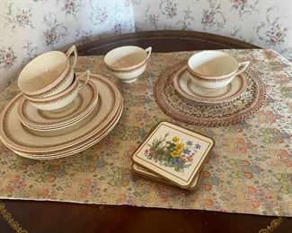 Crown Ducal Handpainted English China Syrian Table Runner