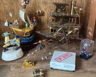 Enesco Teddy Bear Pirate Ship Music Hand Crank Music Boxes And More