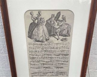 Framed G Bickham On Beauty Flute Music