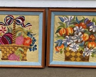 Framed Needlepoint Wall Decor
