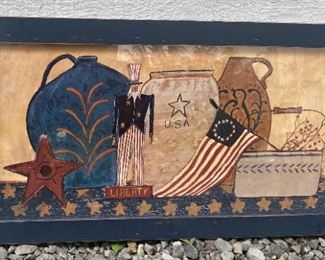 Gloria Bowlin Patriotic Framed Art