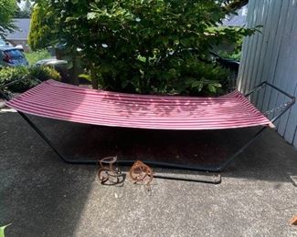 Hammock with Stand And Spinning Yard Art