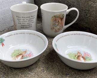 The Peter Rabbit And Benjamin Bunny Collection Wedgewood Bowls And Mugs