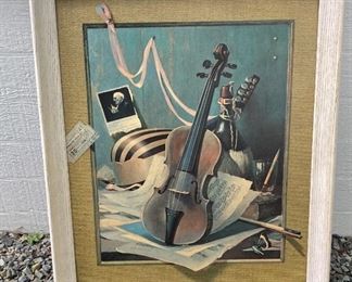 Violin Still Life Framed Art Print