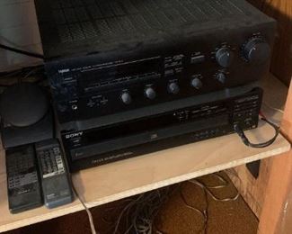 Yamaha RX570 Stereo Receiver And Sony C601ES CD Player