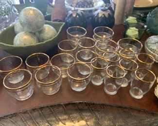 Gold Rimmed Glassware