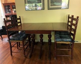 Dining Table, Set of Four Chairs