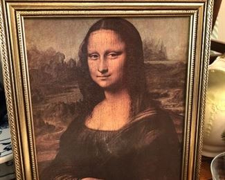Framed Mona Lisa Portrait