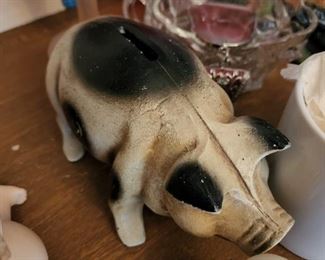 Old Cast Iron Piggy Bank