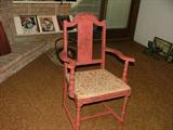 Again, a chair with good bones.  Paint it funky!