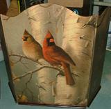 My favorite - a fireplace screen with Cardinals