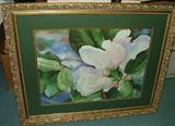 Another huge print - stunning gardenias, I believe