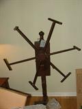 This is a wool winder, antique primitive