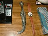 Lionel Train Watch and a neat knife & scabbard