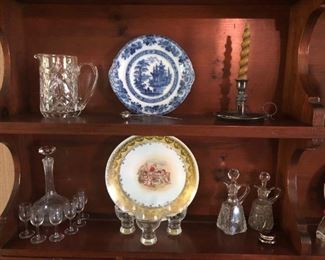 Plates, Cruets, Cordial Set, Pitcher
