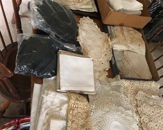 Antique Linens, Lace, Collars