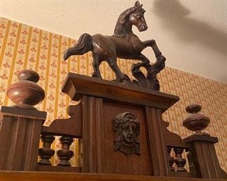 Gustar Becker Walnut German Horse Wall clock