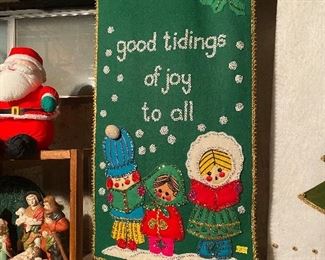 Vintage Christmas felt decor