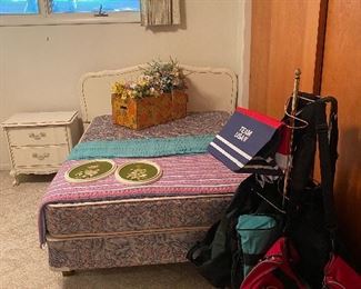 Full size bed and night stand