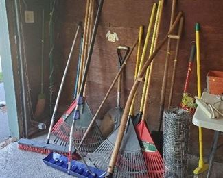 Rakes broom large sickle metal fencing