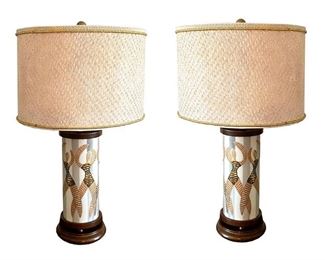 482 Pair Mid Century Lamps - Price Drop 175.00