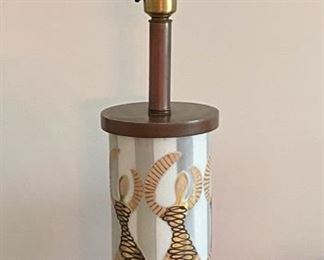 482 Pair Mid Century Lamps Detail 2