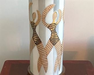 482 Pair Mid Century Lamps Detail 3