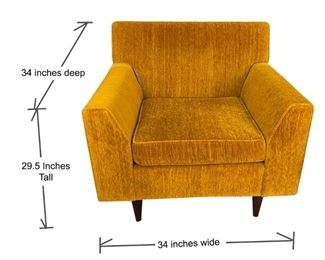 483 Mid Century Rust Chair Detail 1