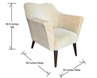 484 Mid Century Cream Chair Detail 2