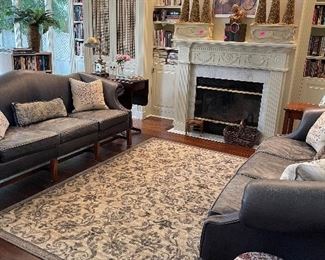 Gray and beige rug