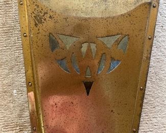 Rare Newcomb College brass mailbox circa 1910