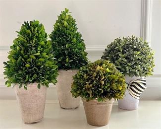 Assorted Faux Boxwood Decor                                                                 Tallest - 15"