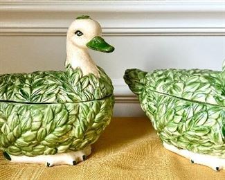 Covered Duck Tureens (Made in Italy) - 7.5"