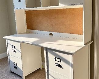 White 3-piece desk unit