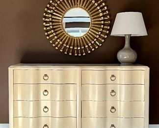 Art Furniture Ivory Serpentine Front Dresser - 64.5"l x 19.5"w x 38.5"h